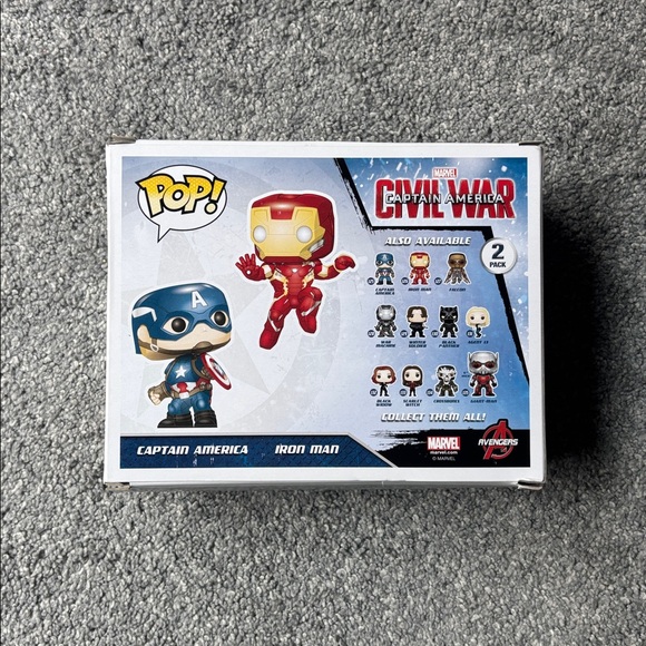 Funko Pop Marvel Captain America and Iron Man Figures - Picture 4 of 5
